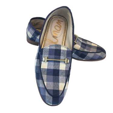 Sam Edelman Blue/White Checkered Slip-on Loafer W… - image 1