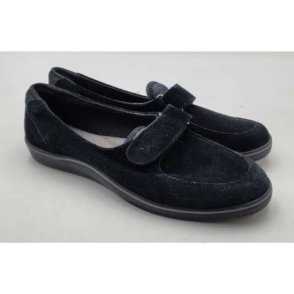 Grasshoppers Black Suede Strap Pull On Loafers Sh… - image 1