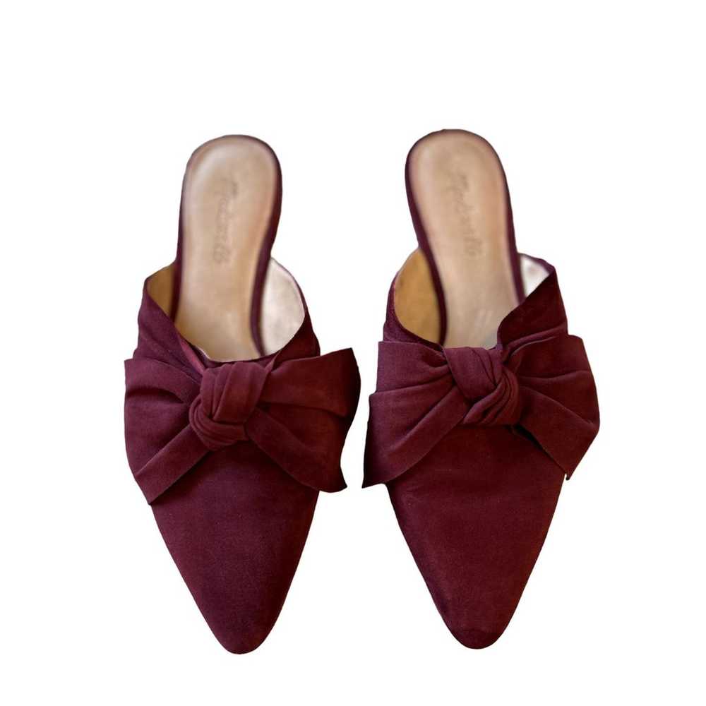 Madewell Women's Burgundy Suede Pointed Toe Flats… - image 1