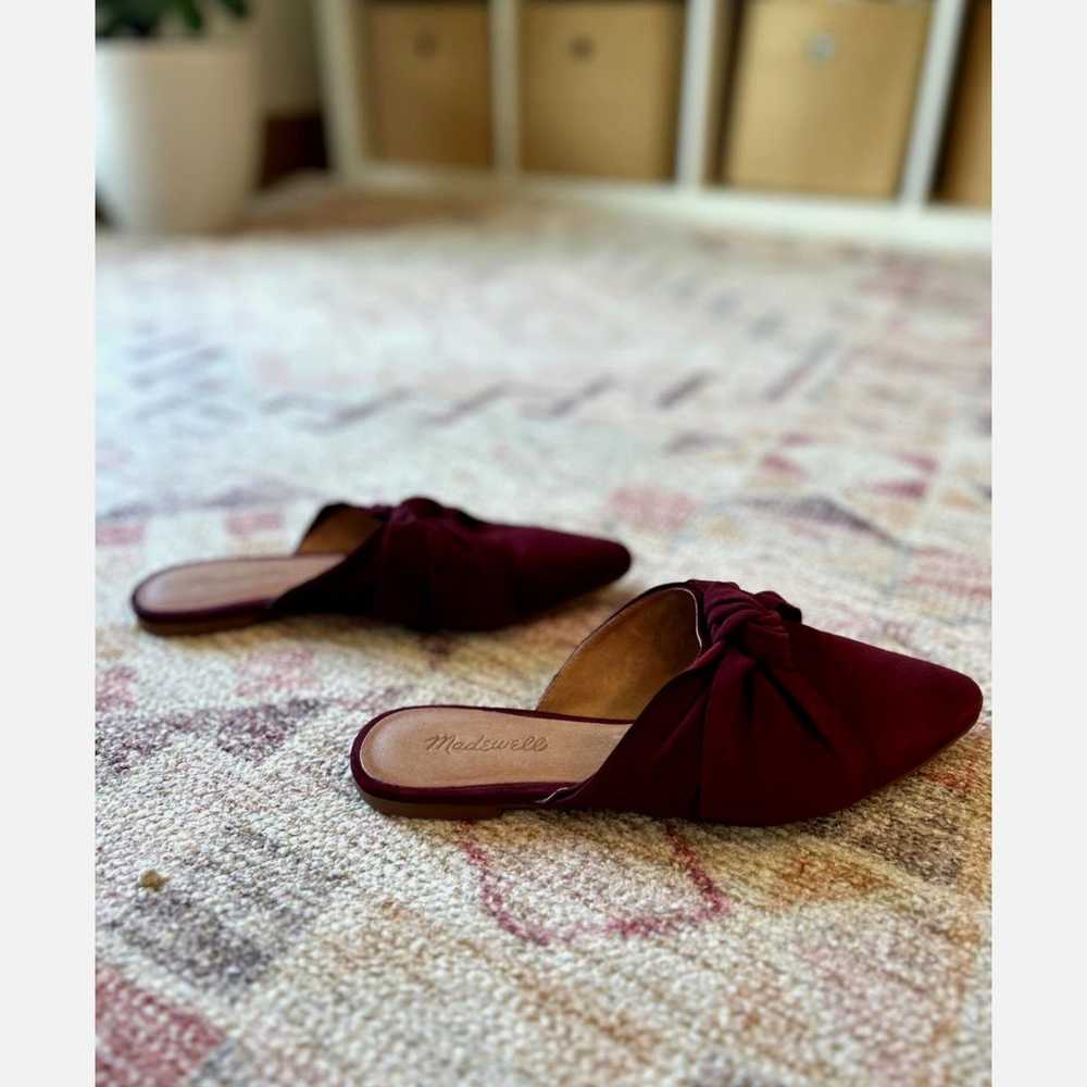 Madewell Women's Burgundy Suede Pointed Toe Flats… - image 3