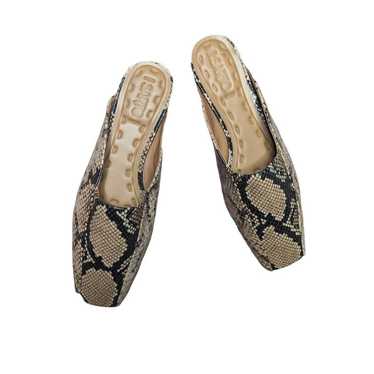 NEW Franco Sarto Sandra Leather Snake Print Slip-… - image 1