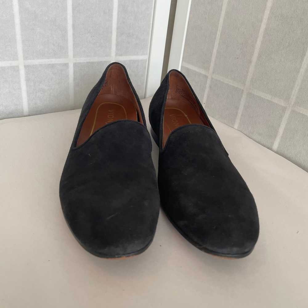 Vionic Willa Sz 7.5 Slip On Flat Loafer Black Sue… - image 3
