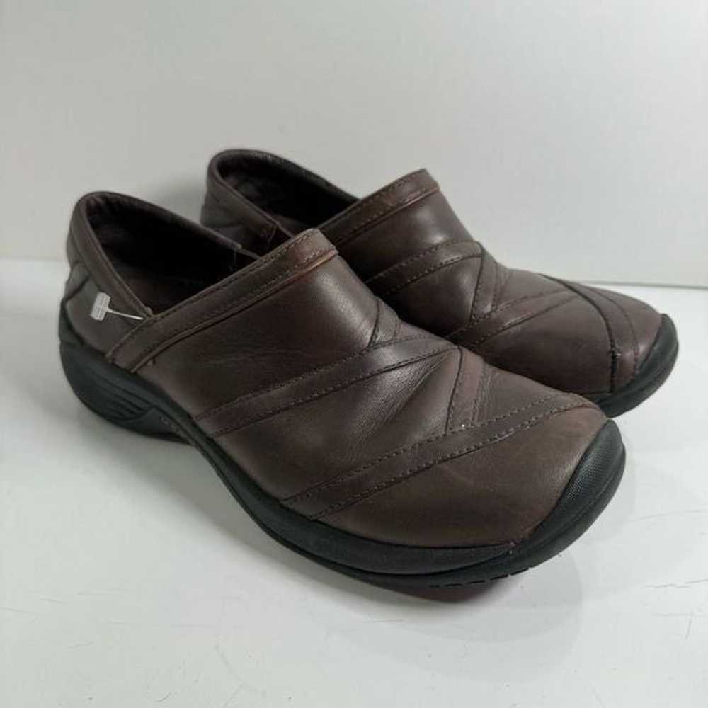Merrell Encore Eclipse Brown Leather Slip On Clog… - image 1
