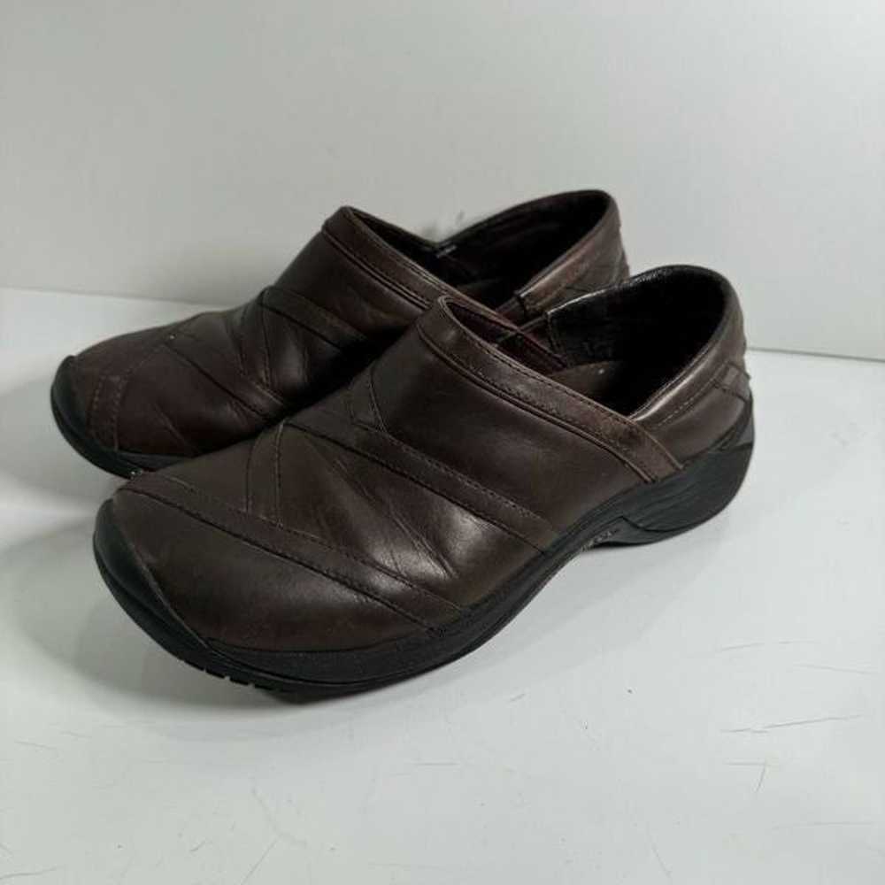 Merrell Encore Eclipse Brown Leather Slip On Clog… - image 2