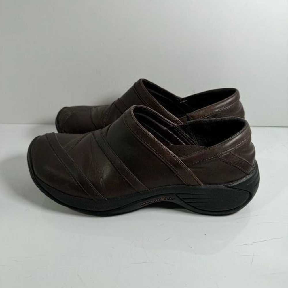 Merrell Encore Eclipse Brown Leather Slip On Clog… - image 5