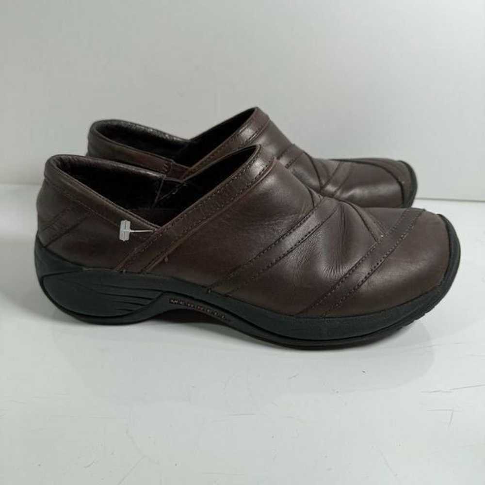 Merrell Encore Eclipse Brown Leather Slip On Clog… - image 7