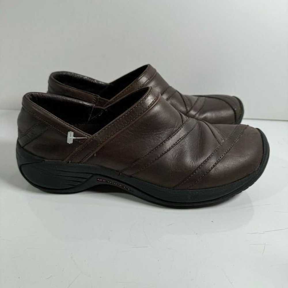 Merrell Encore Eclipse Brown Leather Slip On Clog… - image 8