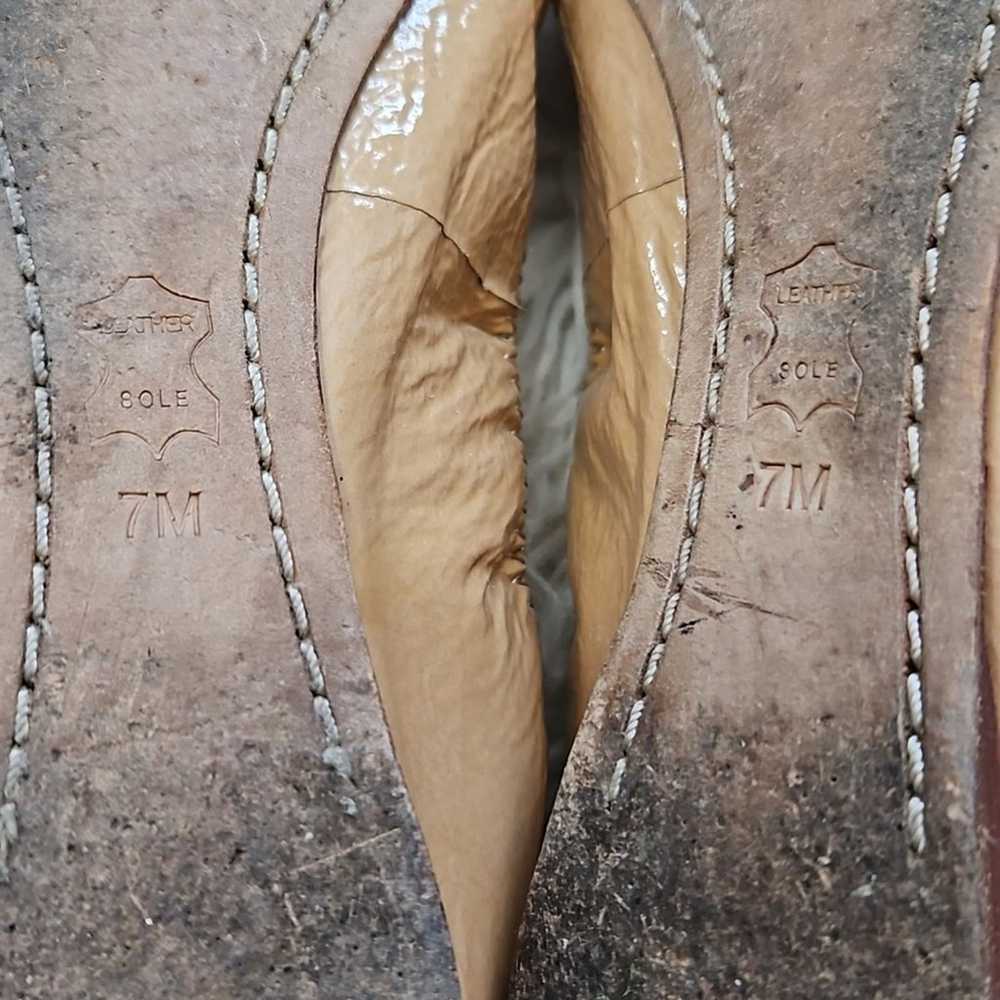 Tory Burch Tan Nude Caroline Patent Leather Balle… - image 5