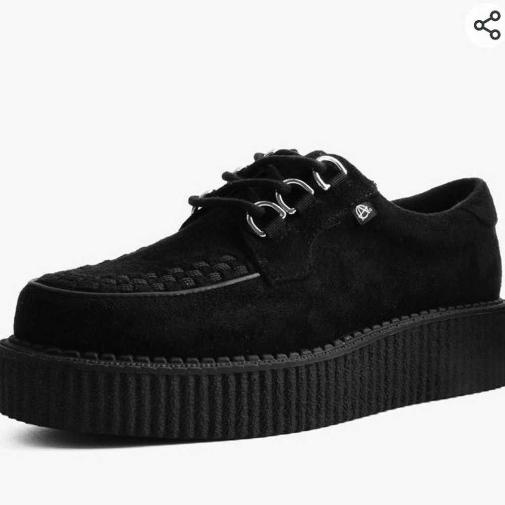 T.U.K black faux suede shoes creepers - image 1