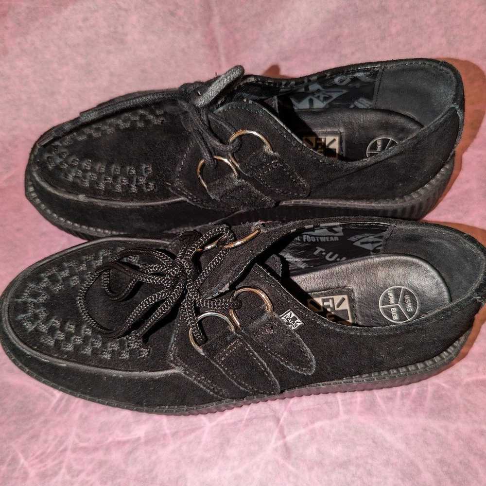 T.U.K black faux suede shoes creepers - image 3