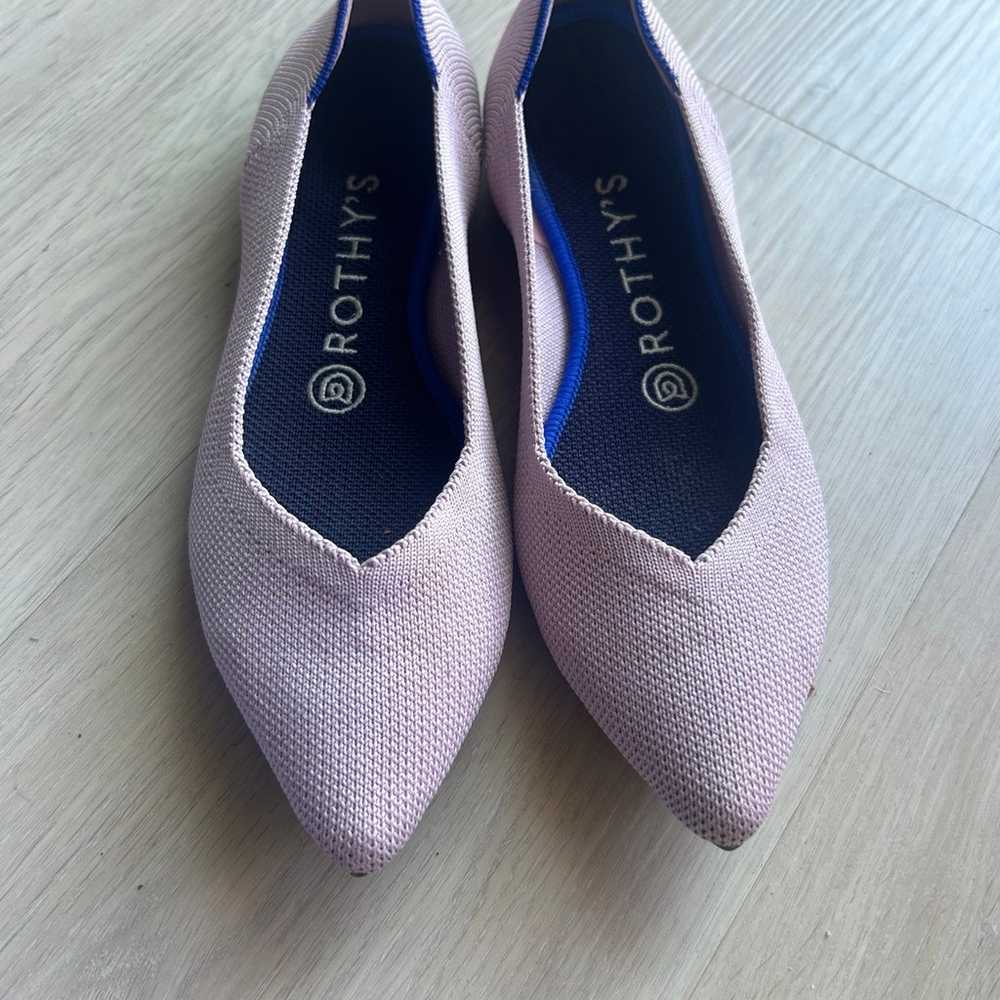 NWOT Rothys  The Point Flats Shoes size 6.5 pink - image 1