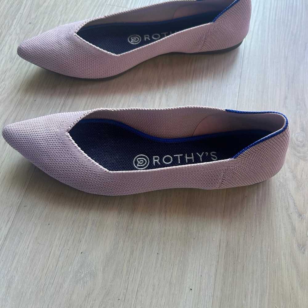 NWOT Rothys  The Point Flats Shoes size 6.5 pink - image 3