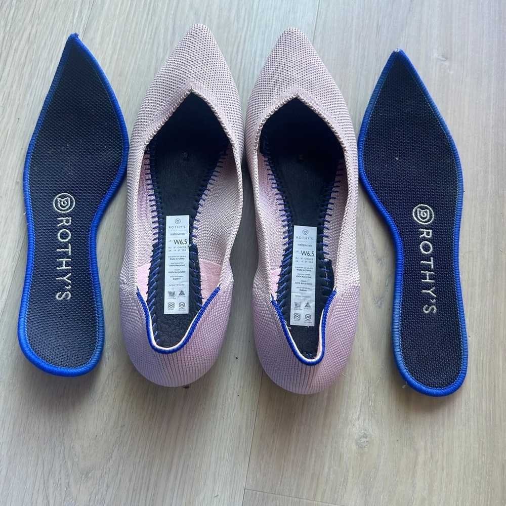 NWOT Rothys  The Point Flats Shoes size 6.5 pink - image 4