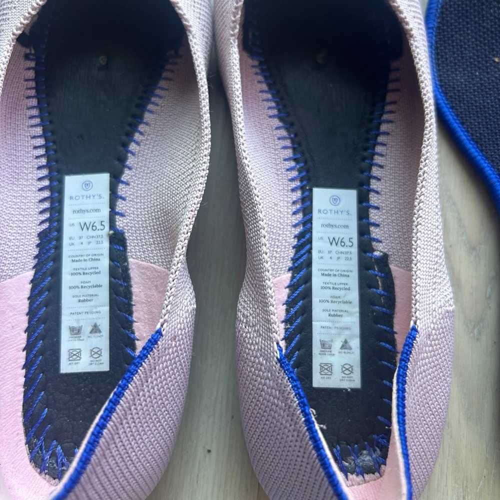 NWOT Rothys  The Point Flats Shoes size 6.5 pink - image 5