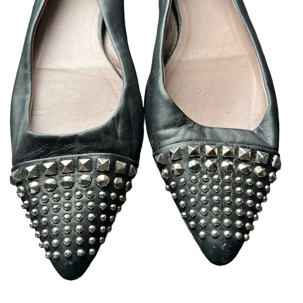 Gucci | Black Leather Studded Coline Pointy Toe B… - image 3