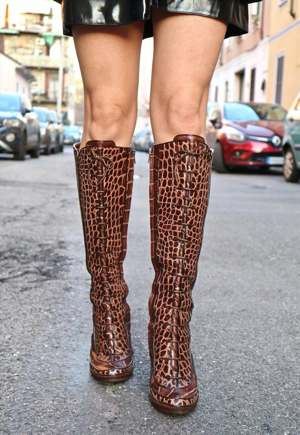 y2k Vintage RARE Celine animalier boots - image 4