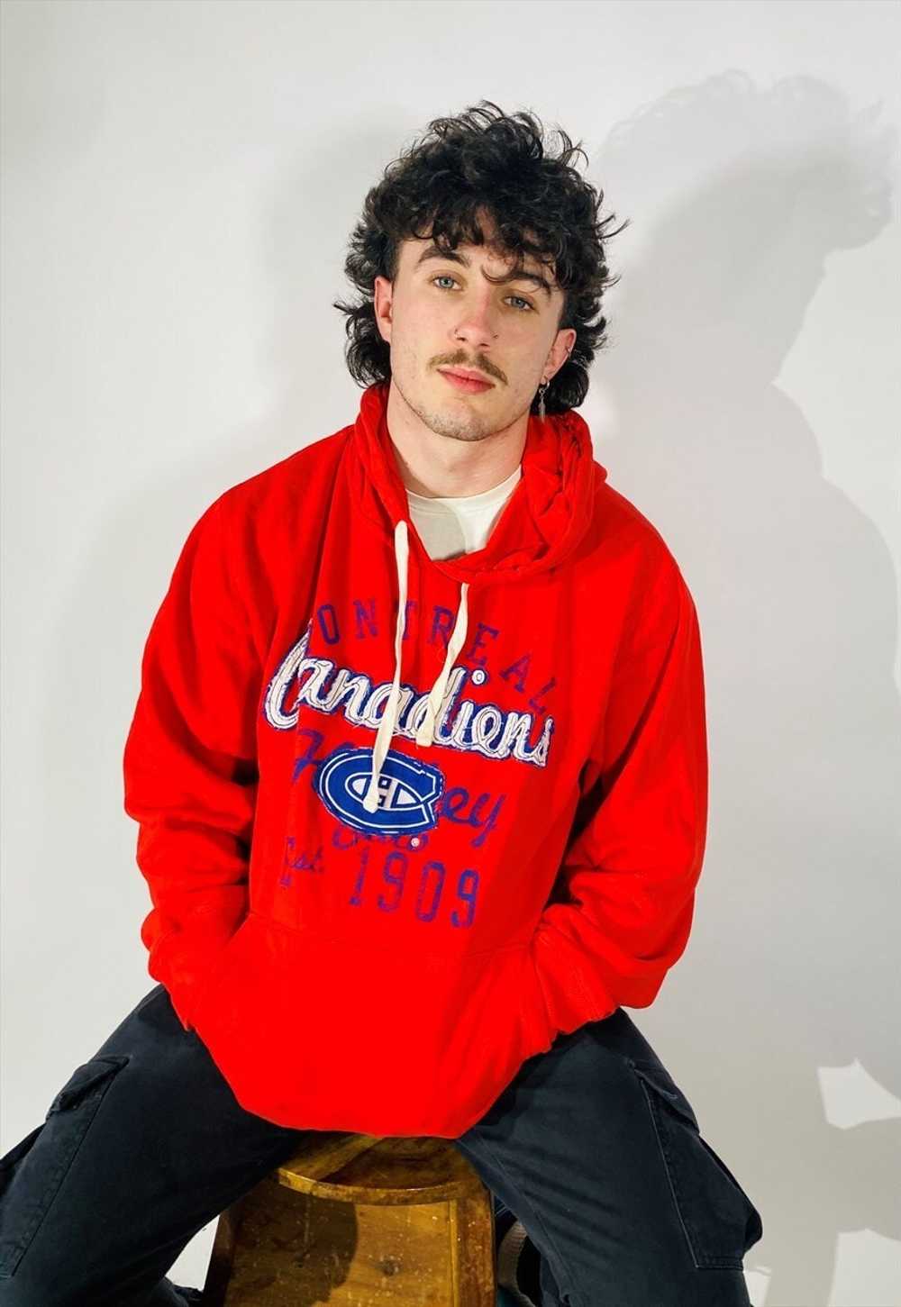 Vintage Size L Montreal Canadiens Hoodie in Red - image 1