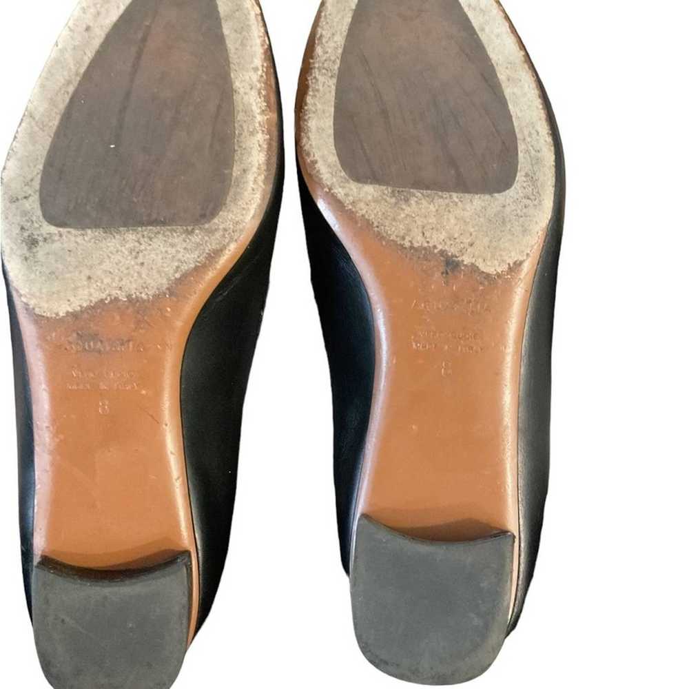 Women's black, leather Aquatalia shoes, size 8 - image 4