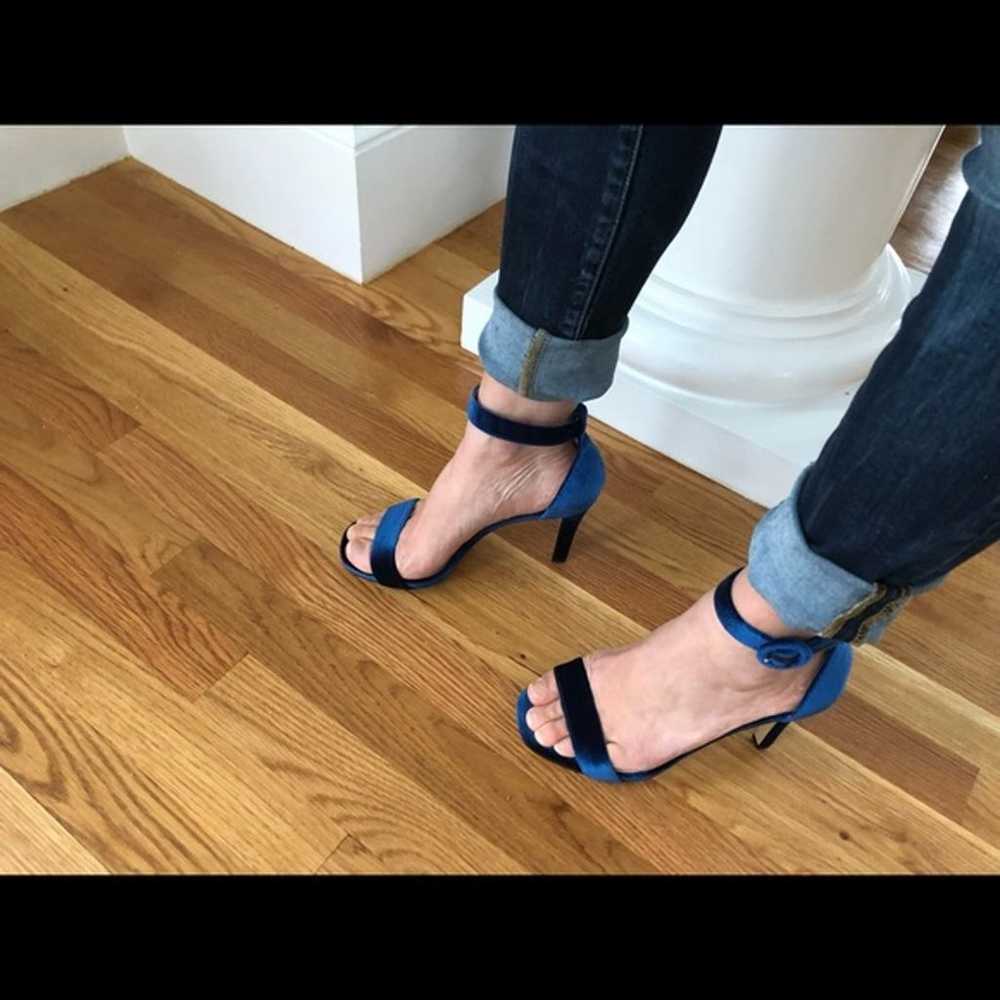New Sole Society Emilia blue velvet heels sandals… - image 5
