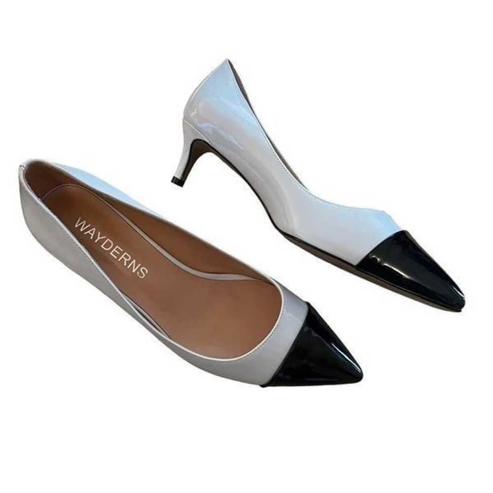 WAYDERNS Colorblock Patent Leather Pointed Toe Ki… - image 1