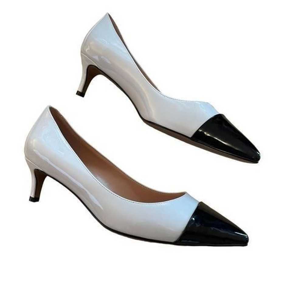 WAYDERNS Colorblock Patent Leather Pointed Toe Ki… - image 2