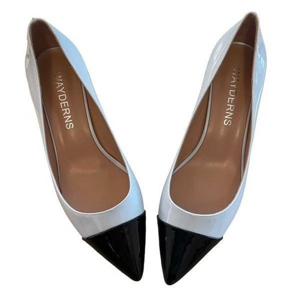 WAYDERNS Colorblock Patent Leather Pointed Toe Ki… - image 3
