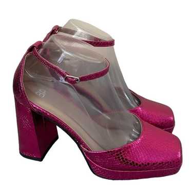 BP Womens Size 7 Hot Pink Fynn Ankle Strap Platfo… - image 1