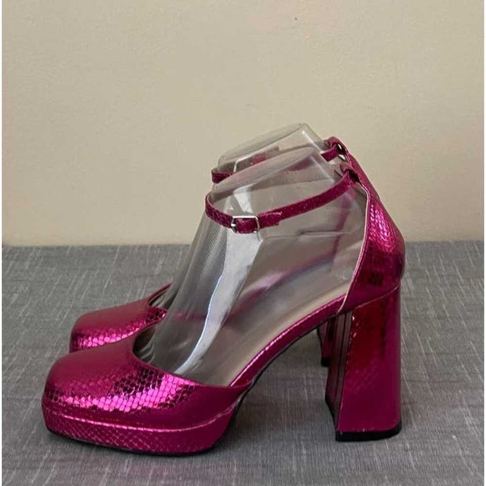 BP Womens Size 7 Hot Pink Fynn Ankle Strap Platfo… - image 3