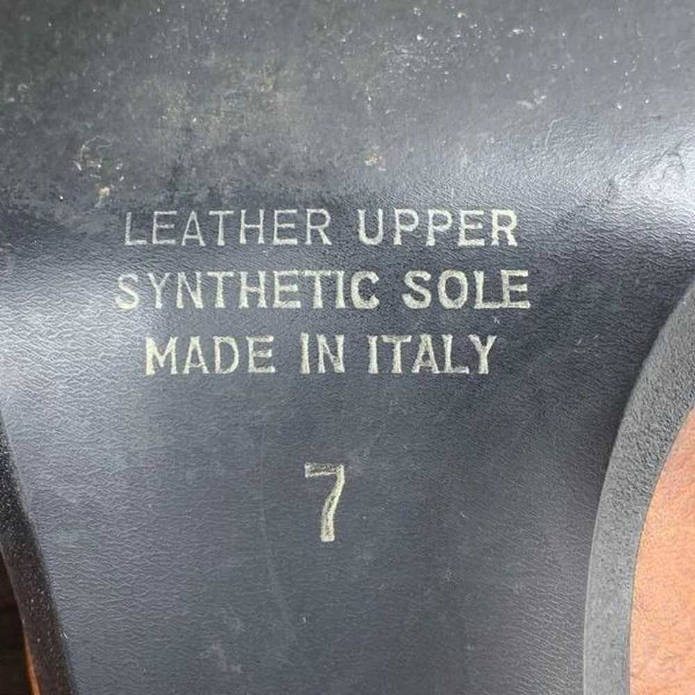 MILA PAOLI~Vtg 90s Italian Leather Square Toe Chu… - image 9