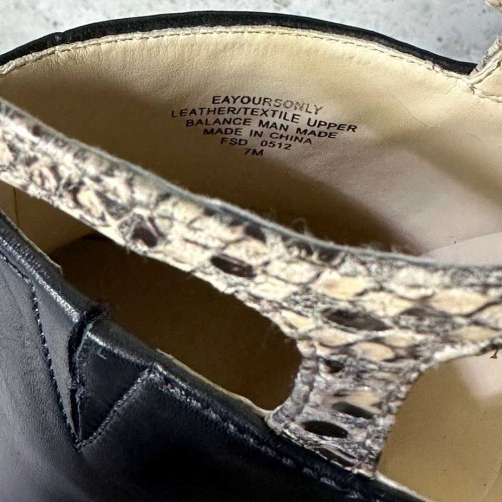 Enzo Angliolini leather stiletto bootie snake skin - image 3