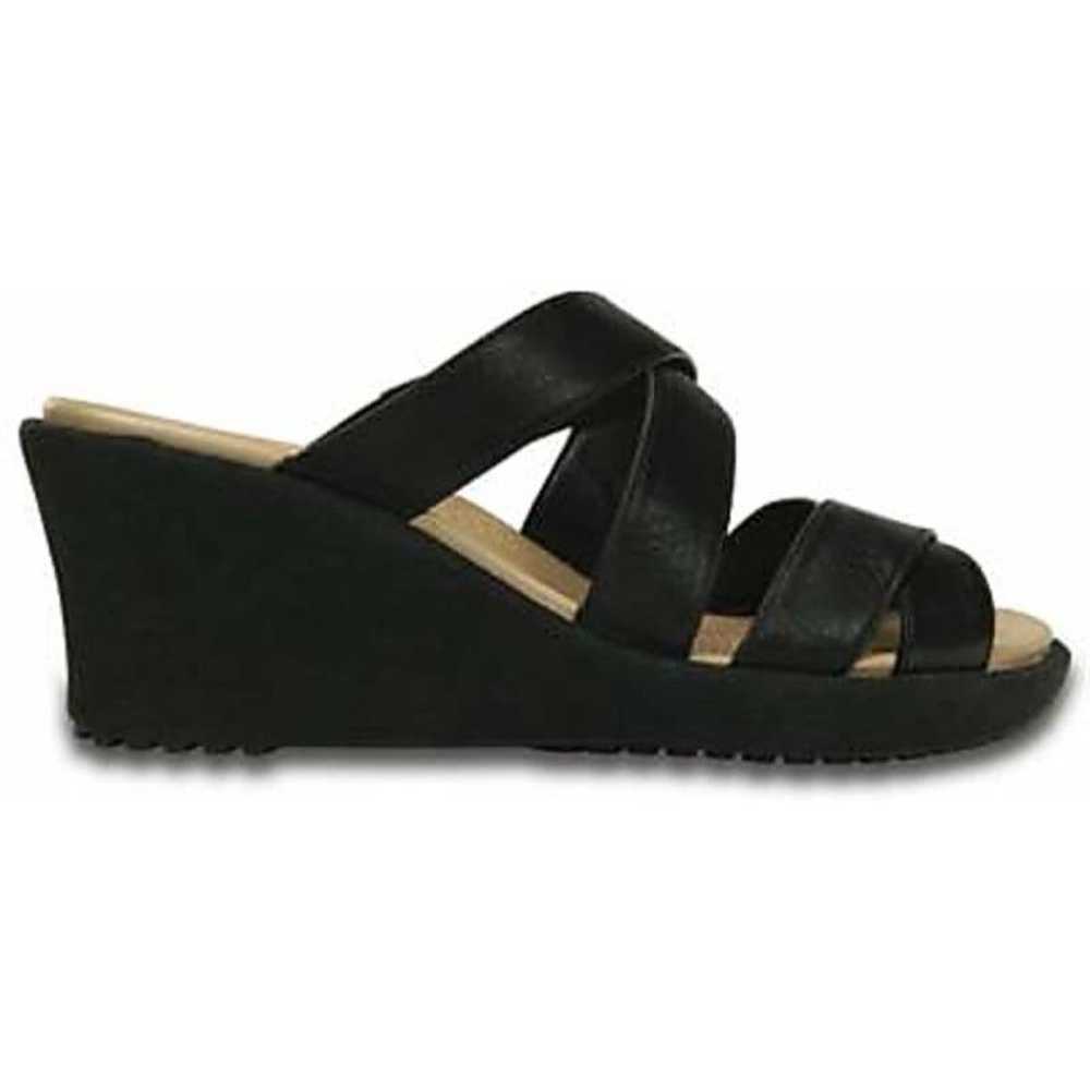 Crocs Wedge Slide Sandals Women’s Size 11 Black S… - image 1