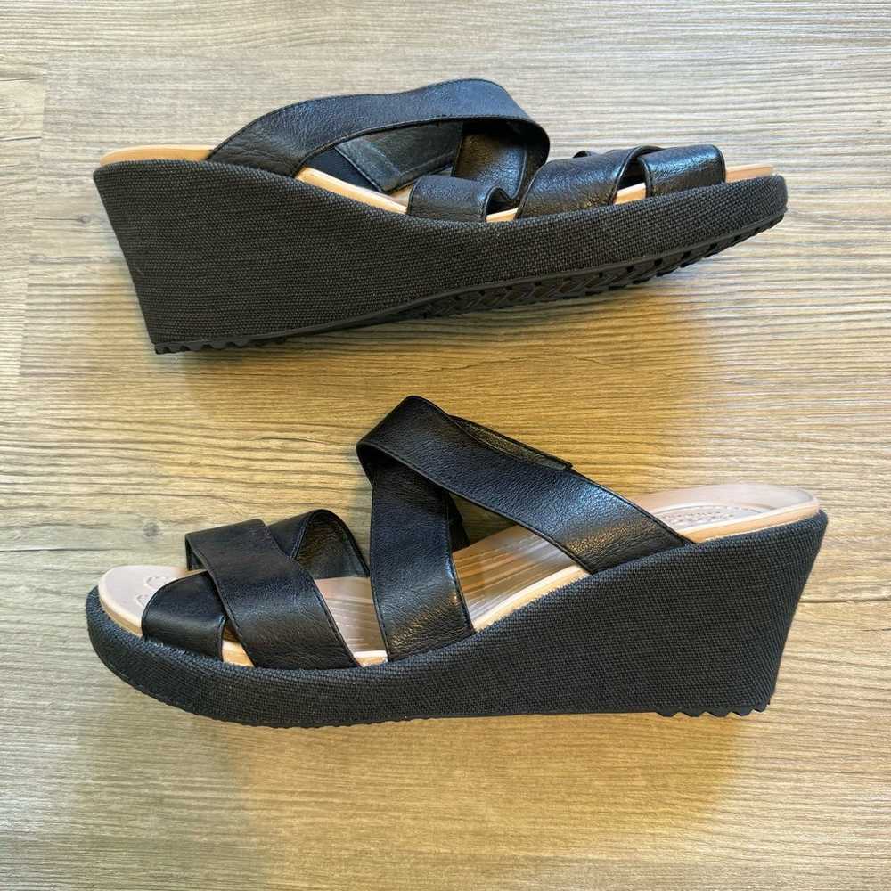 Crocs Wedge Slide Sandals Women’s Size 11 Black S… - image 5