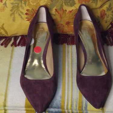Purple Coach Suede Leather Pump Shoes 8.5 - image 1