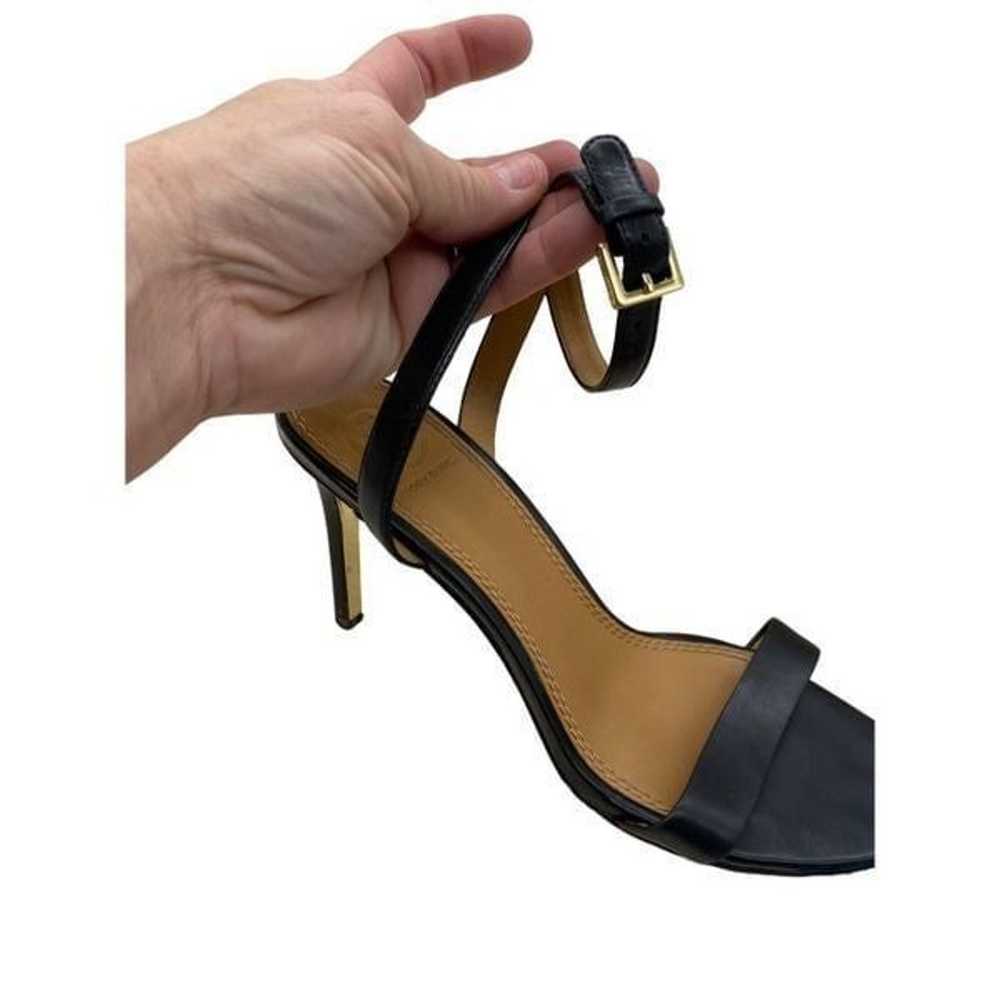 Tory Burch Elana ankle strap heel size 6 black he… - image 2