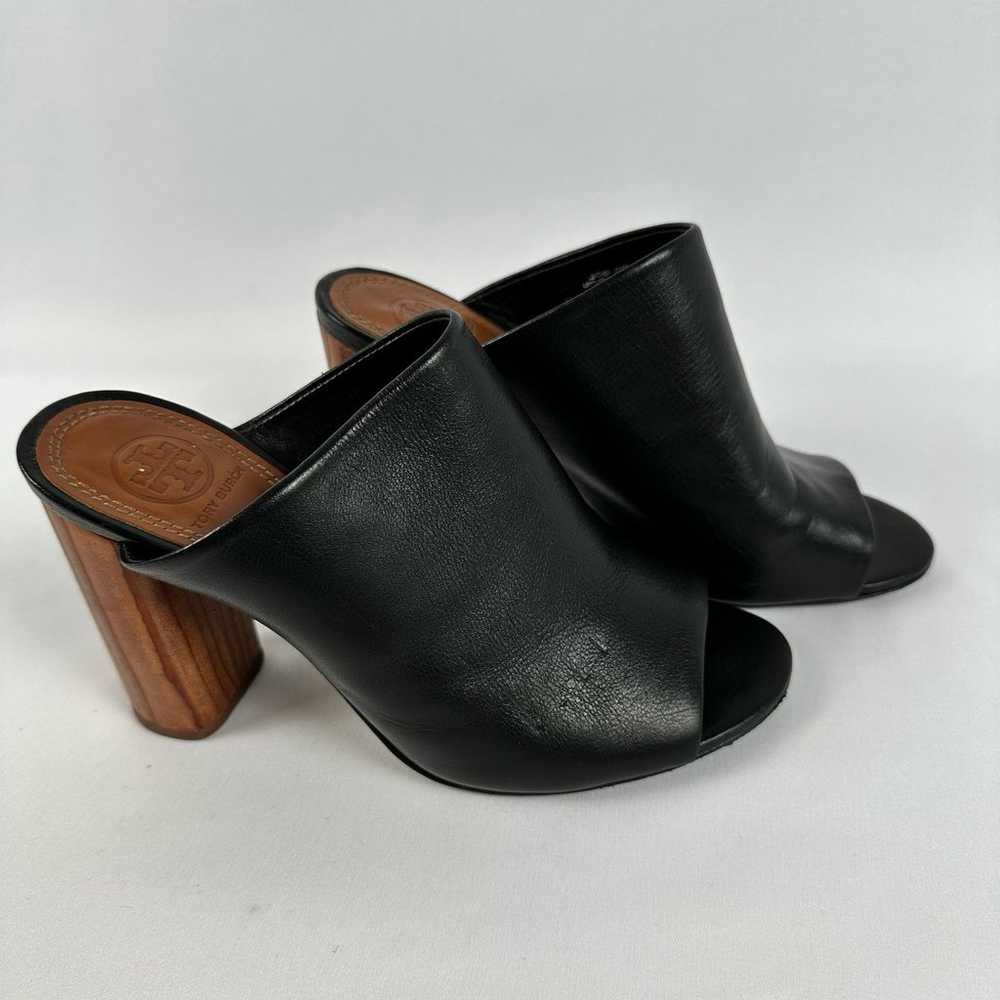 Womens Tory Burch Leather Raya Mule with Wooden C… - image 6