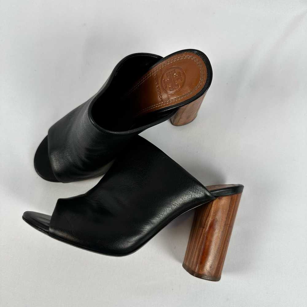 Womens Tory Burch Leather Raya Mule with Wooden C… - image 8
