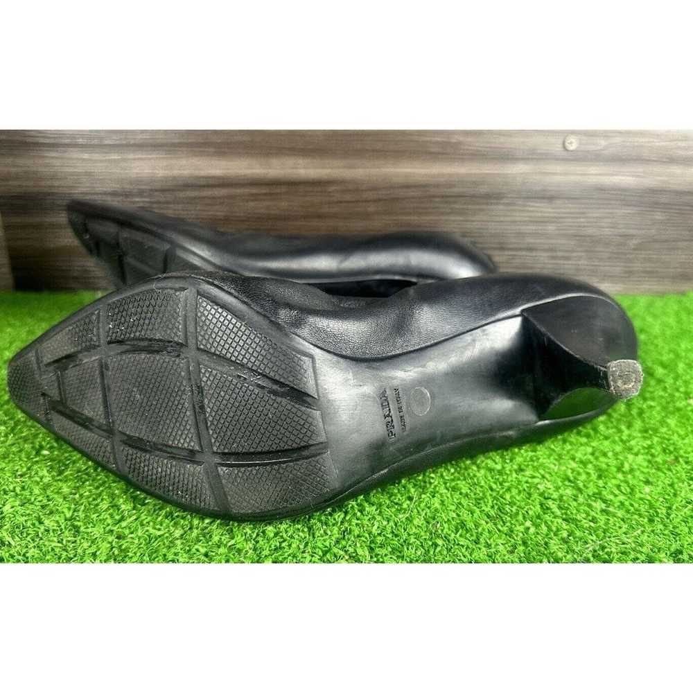 PRADA SPORT Black Leather Ruffle Embellishment Pu… - image 10