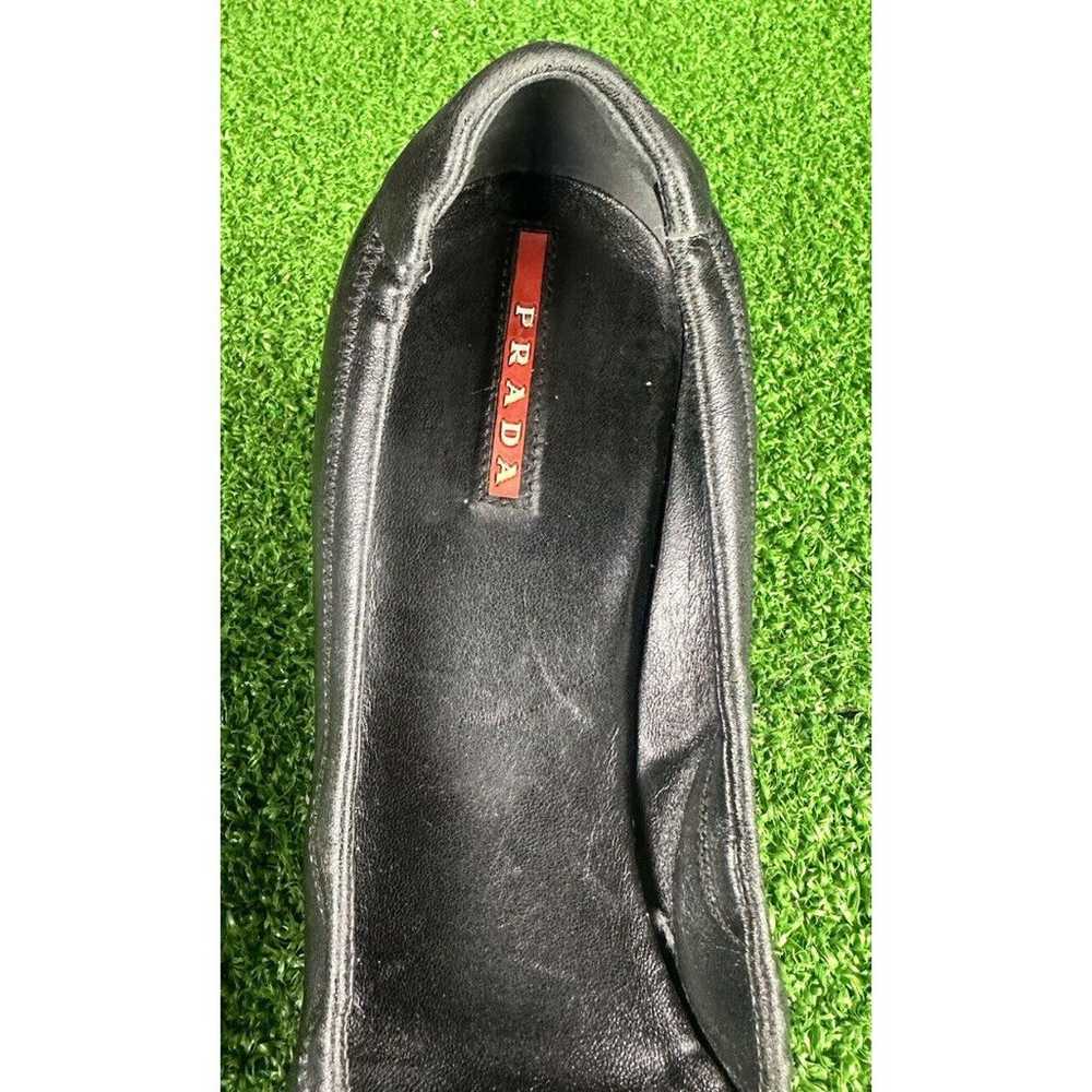 PRADA SPORT Black Leather Ruffle Embellishment Pu… - image 9