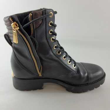 Michael Kors Leather Bastian Combat Boots Black 6 - image 1