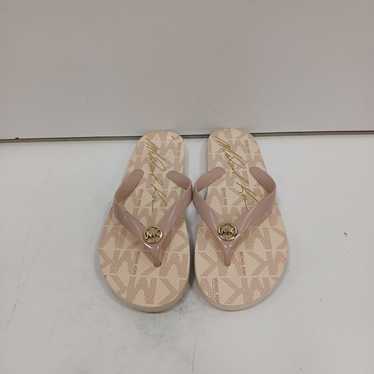 Michael Kors Pink Flip Flop Thong Style Sandals S… - image 1