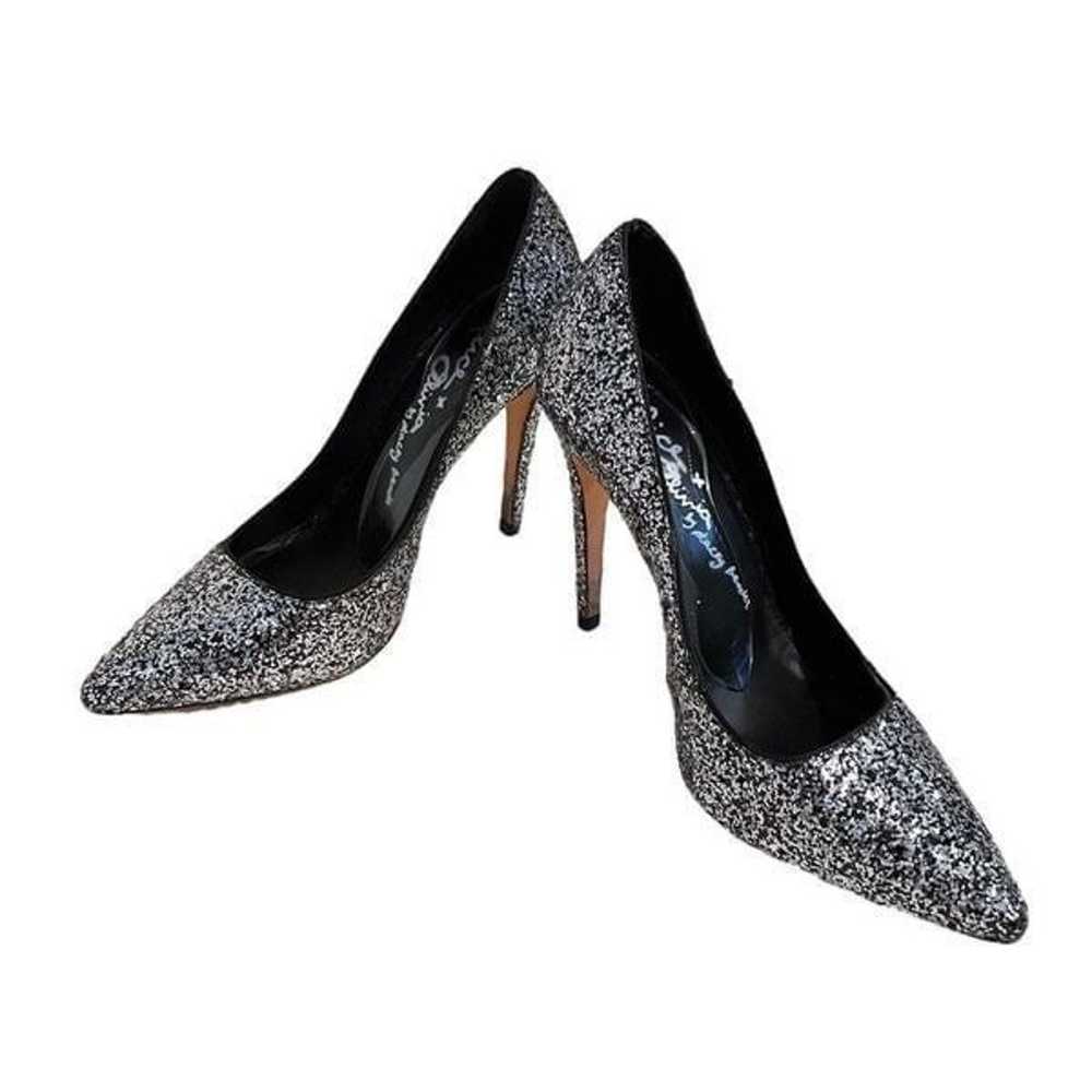 Alice & Olivia Dahlia Glitter Pumps Pointed Toe S… - image 1