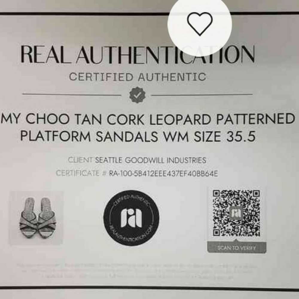 Jimmy Choo Tan Cork Leopard Patterned Platform - image 2