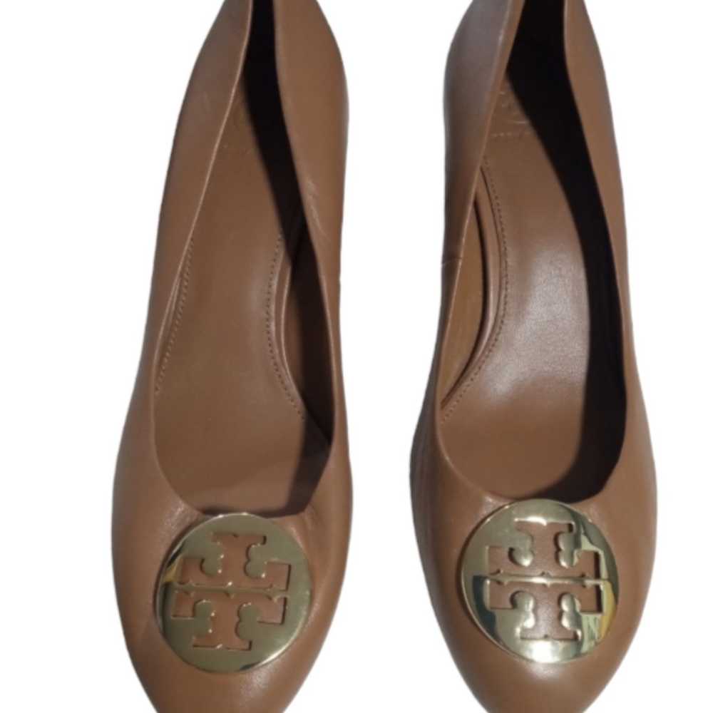 Tory Burch Claire Wedge Closed Toe Calf Leather B… - image 1