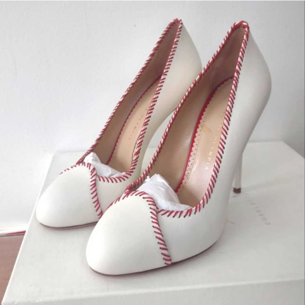 Charlotte Olympia "Home Run" Baseball cream and r… - image 1