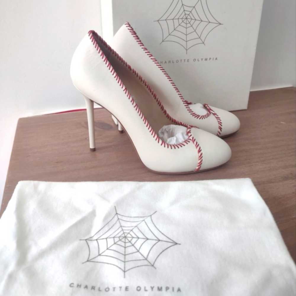 Charlotte Olympia "Home Run" Baseball cream and r… - image 2