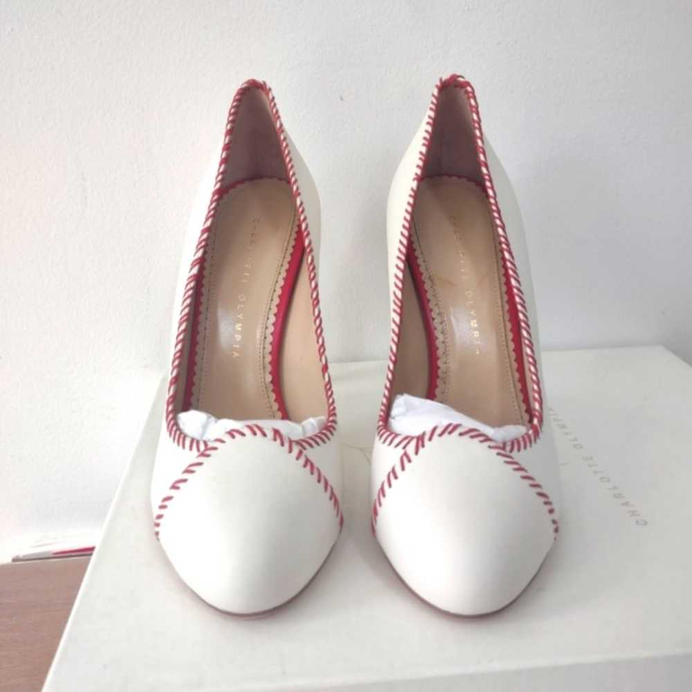 Charlotte Olympia "Home Run" Baseball cream and r… - image 3