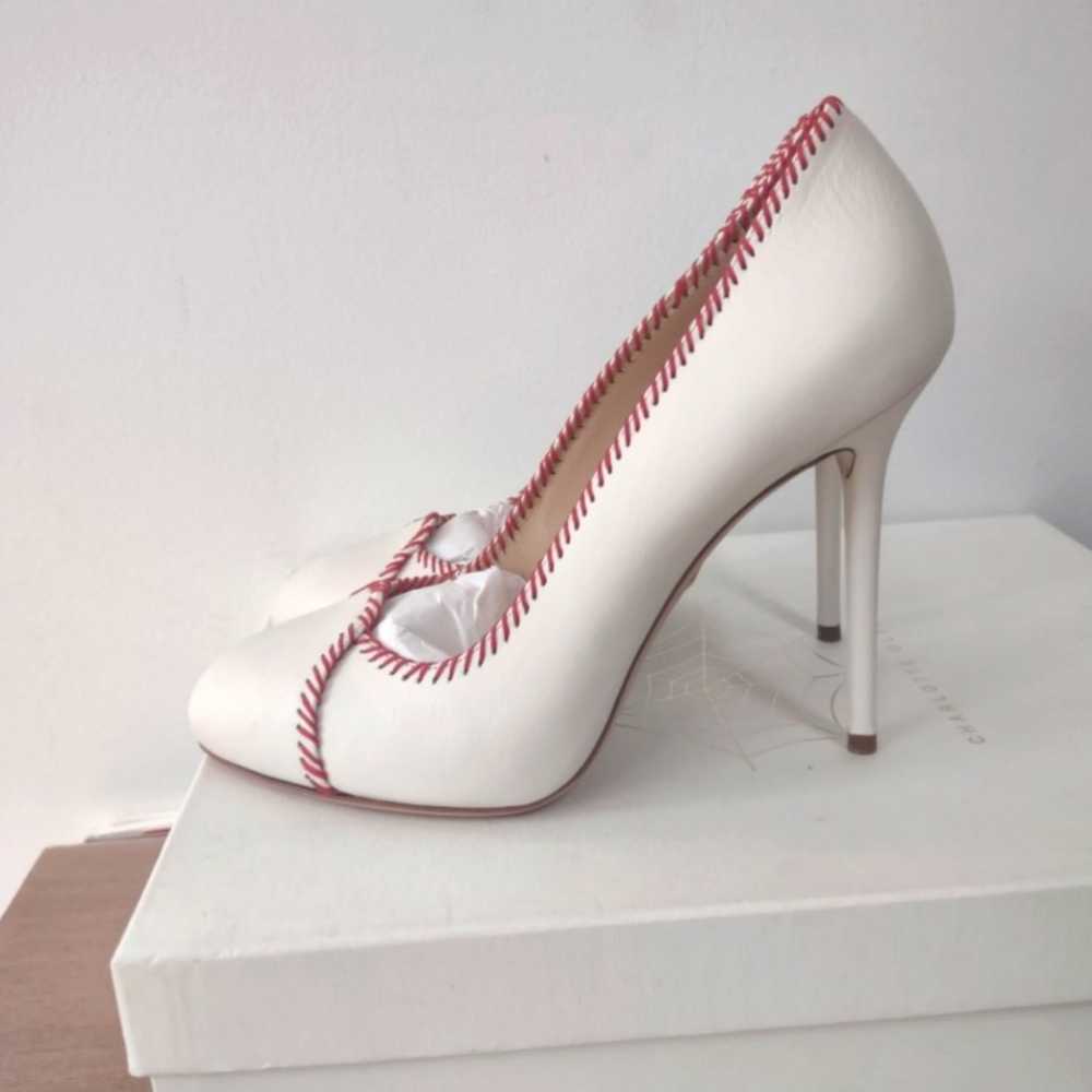 Charlotte Olympia "Home Run" Baseball cream and r… - image 6