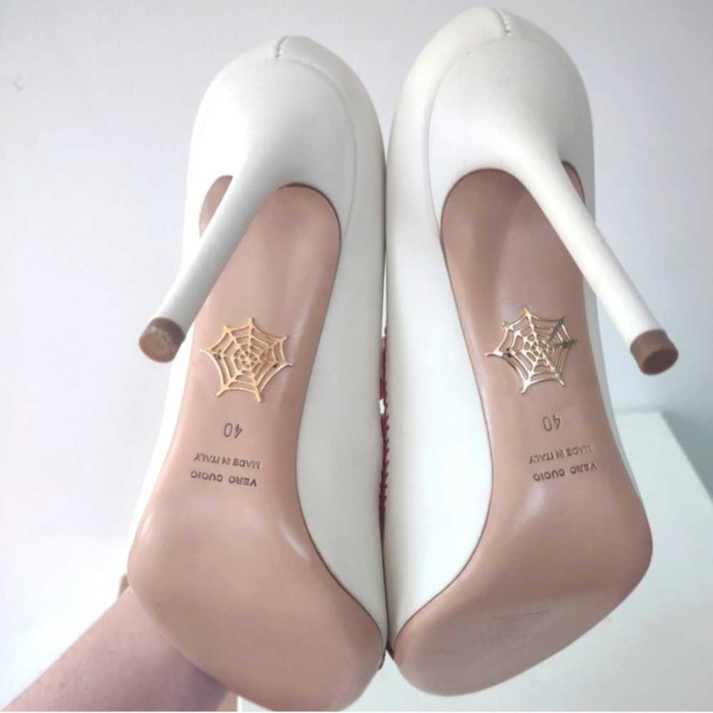 Charlotte Olympia "Home Run" Baseball cream and r… - image 7