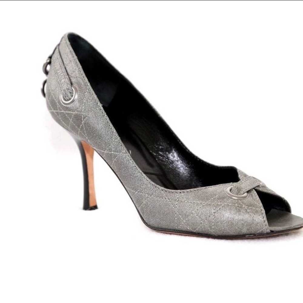 Dior Gray Cannage Escarpin Heels Shoes - image 4