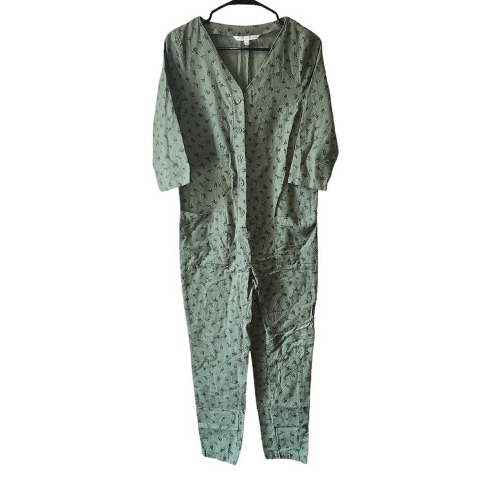 the nines by Hatch Floral Green Maternity Jumpsuit - image 3